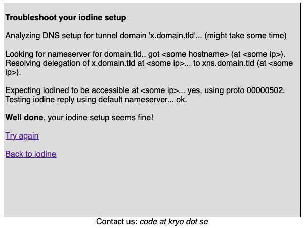 iodine check tool