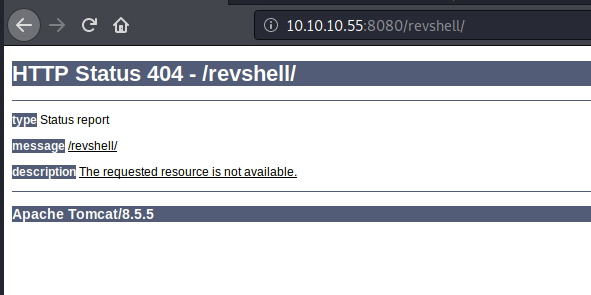 Revshell gives 404