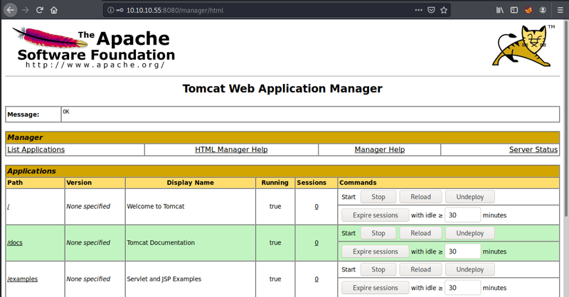 Tomcat manager