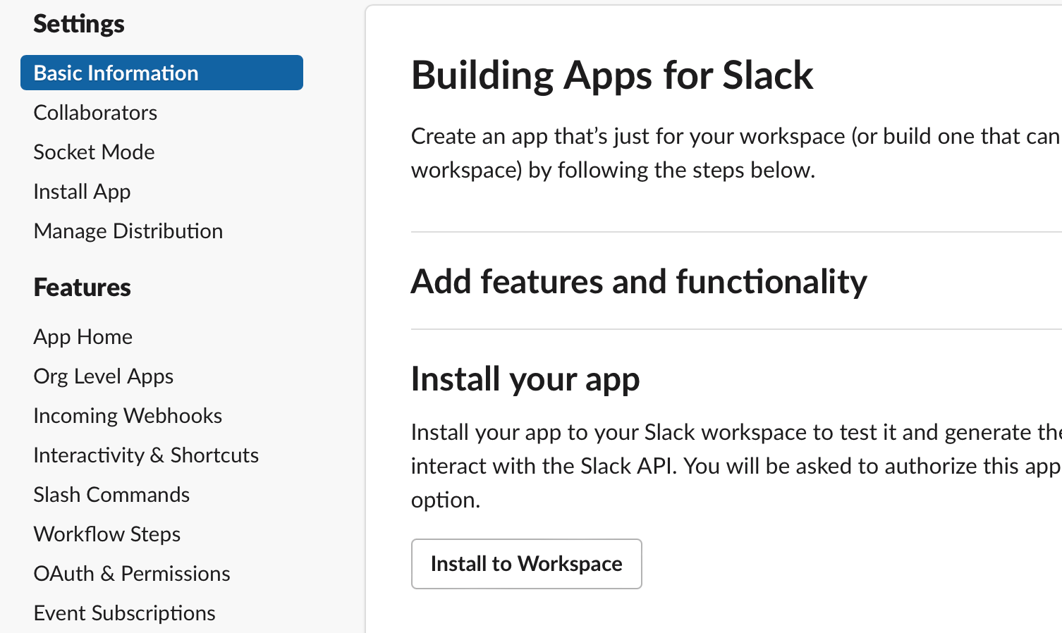 Install to Workspace