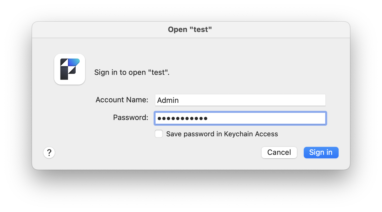 FileMaker login