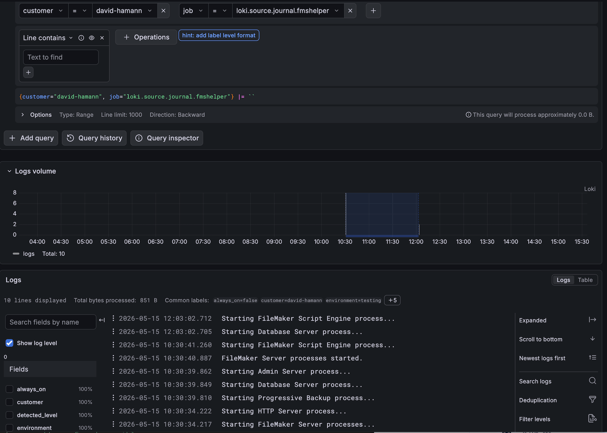 Grafana Loki exploration