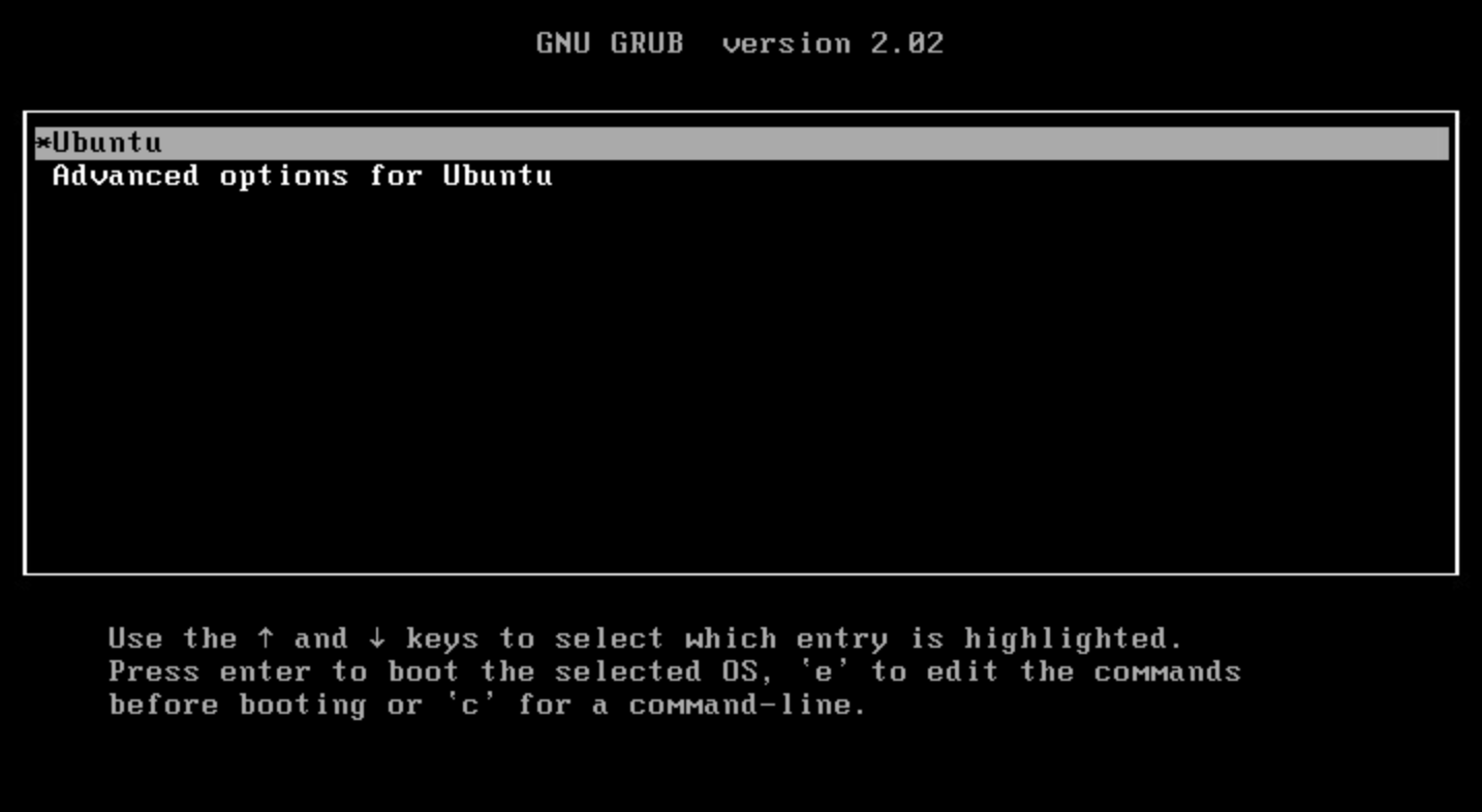 GRUB menu