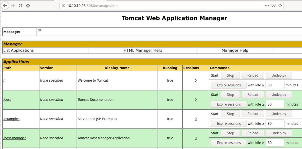 Tomcat Manager App