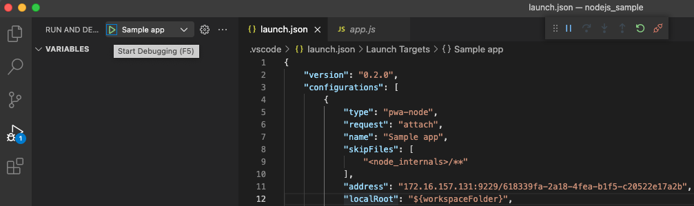 Connect debugging client to remote machine