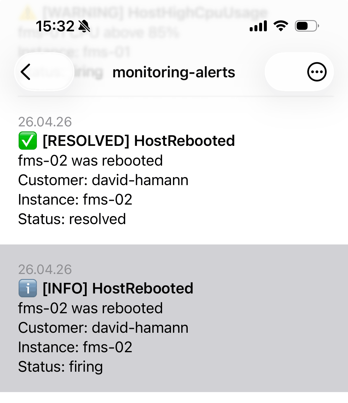 ntfy notifcation